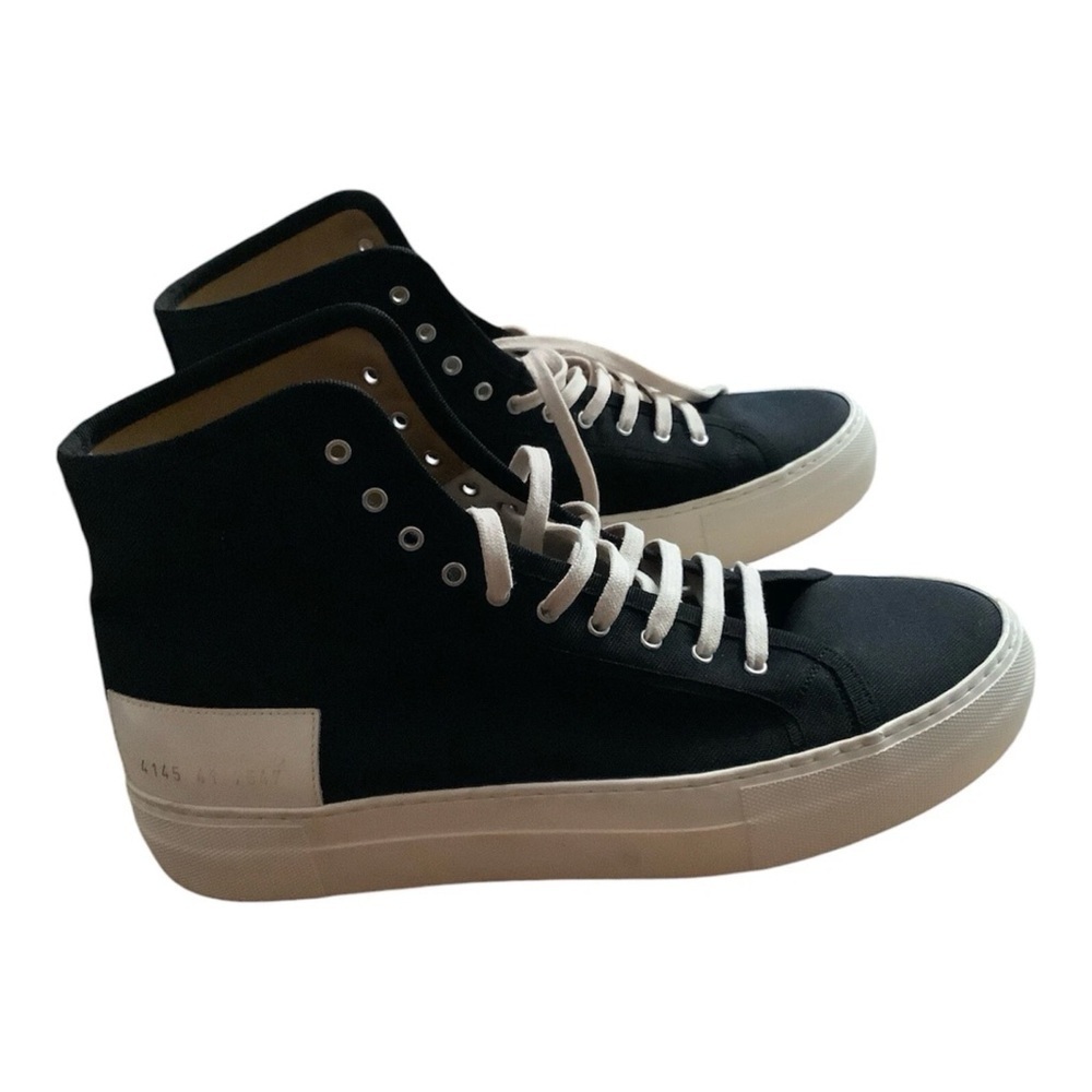 Woman By Common Projects Black Canvas High Top Sneakers Sz. 41 Style 414… - Picture 8 of 12